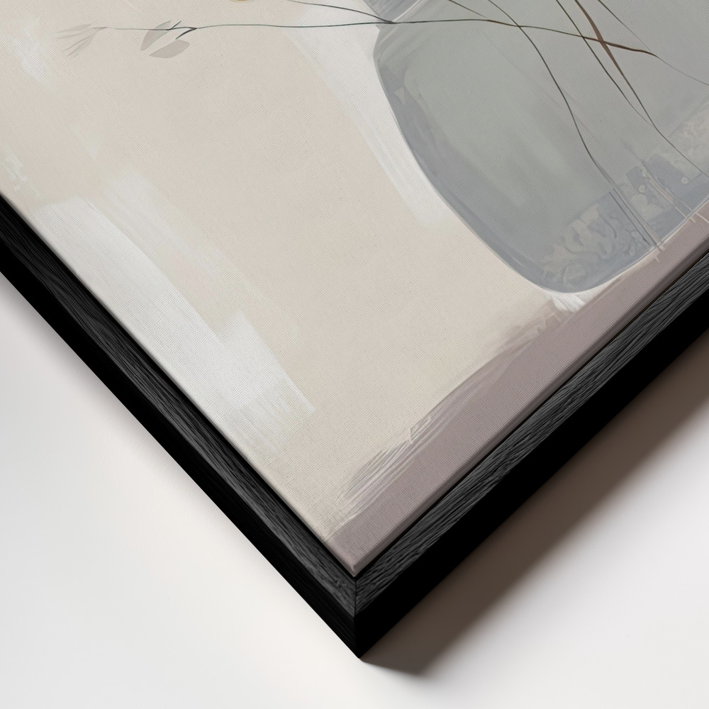 Canvas print - Muted Blooms frame close up - black frame