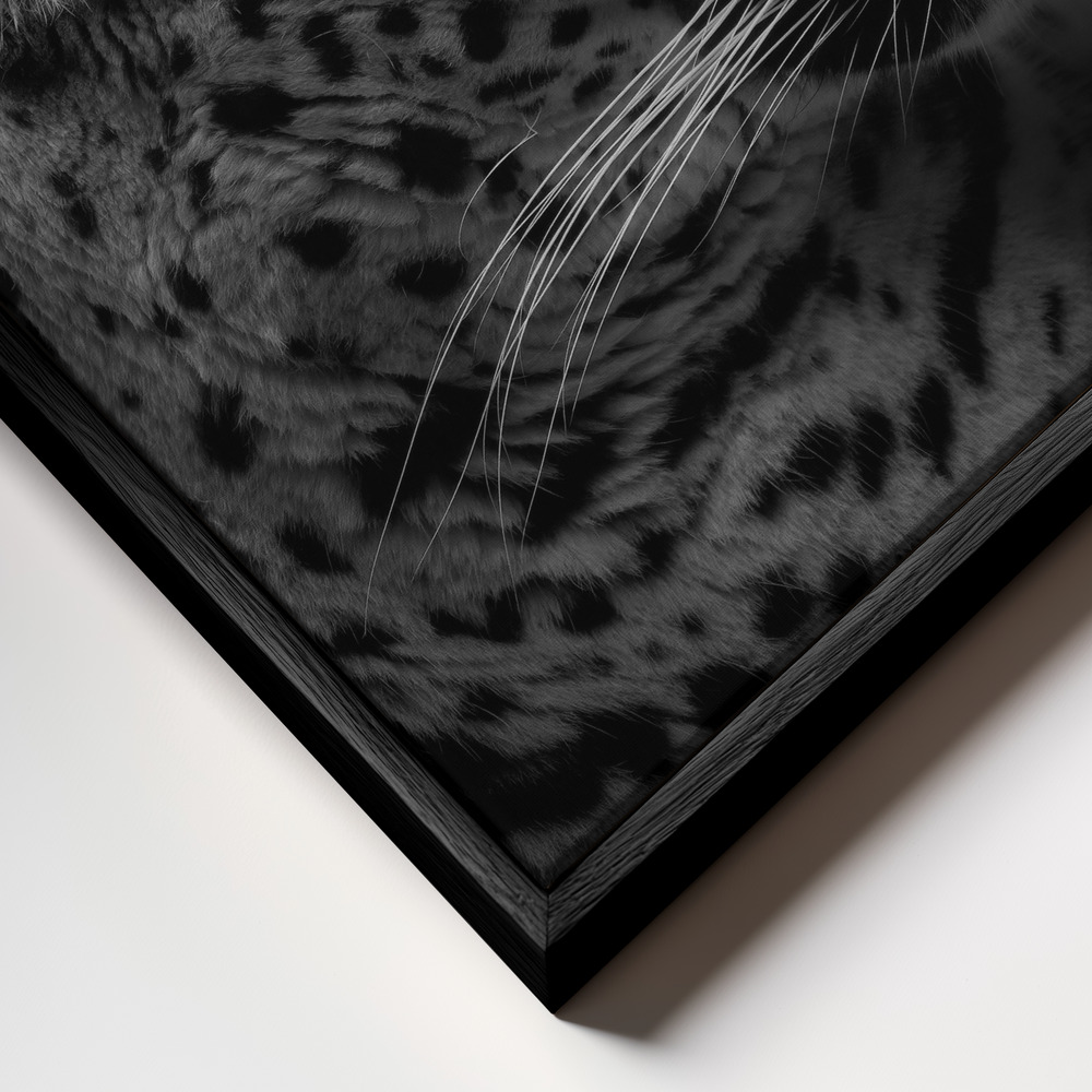 Canvas print - Lightning frame close up - black frame