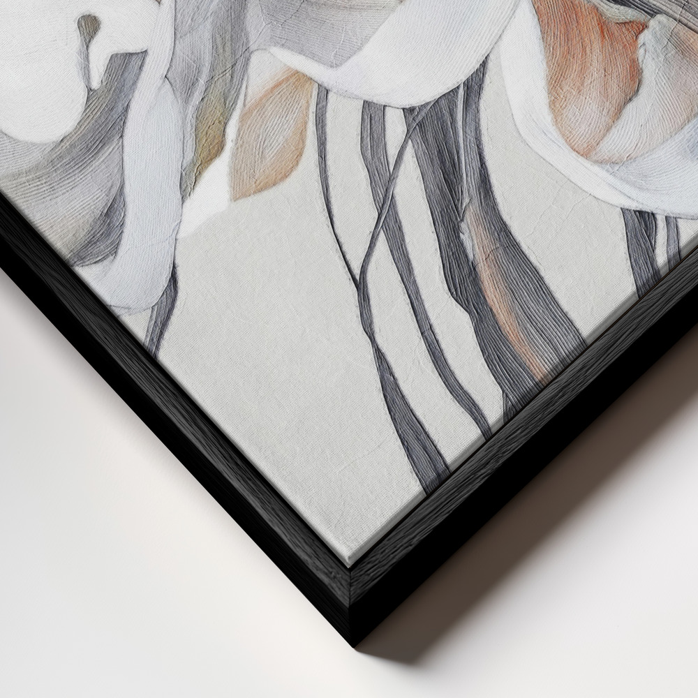 Canvas print - Fleur frame close up - black frame
