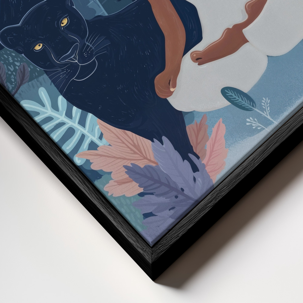 Canvas print - Tropical 3 frame close up - black frame