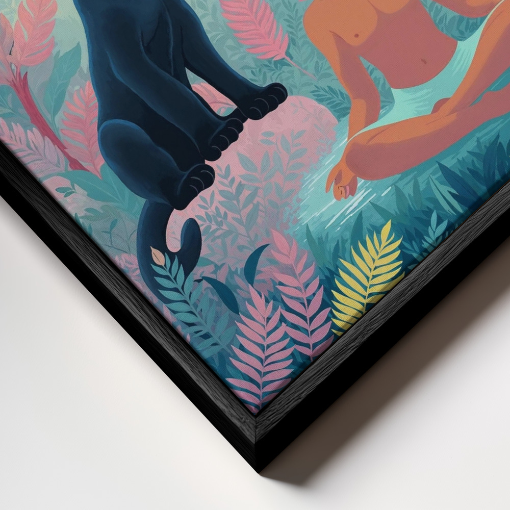 Canvas print - Tropical 6 frame close up - black frame