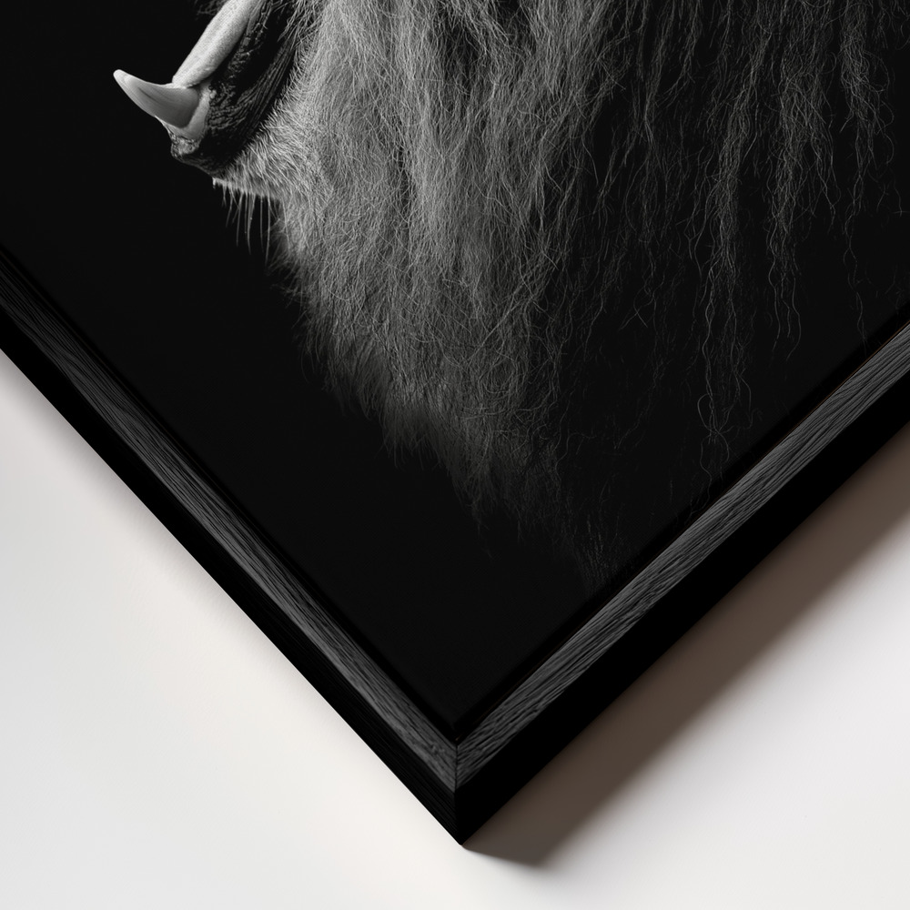 Canvas print - Primal Yawn #6 frame close up - black frame