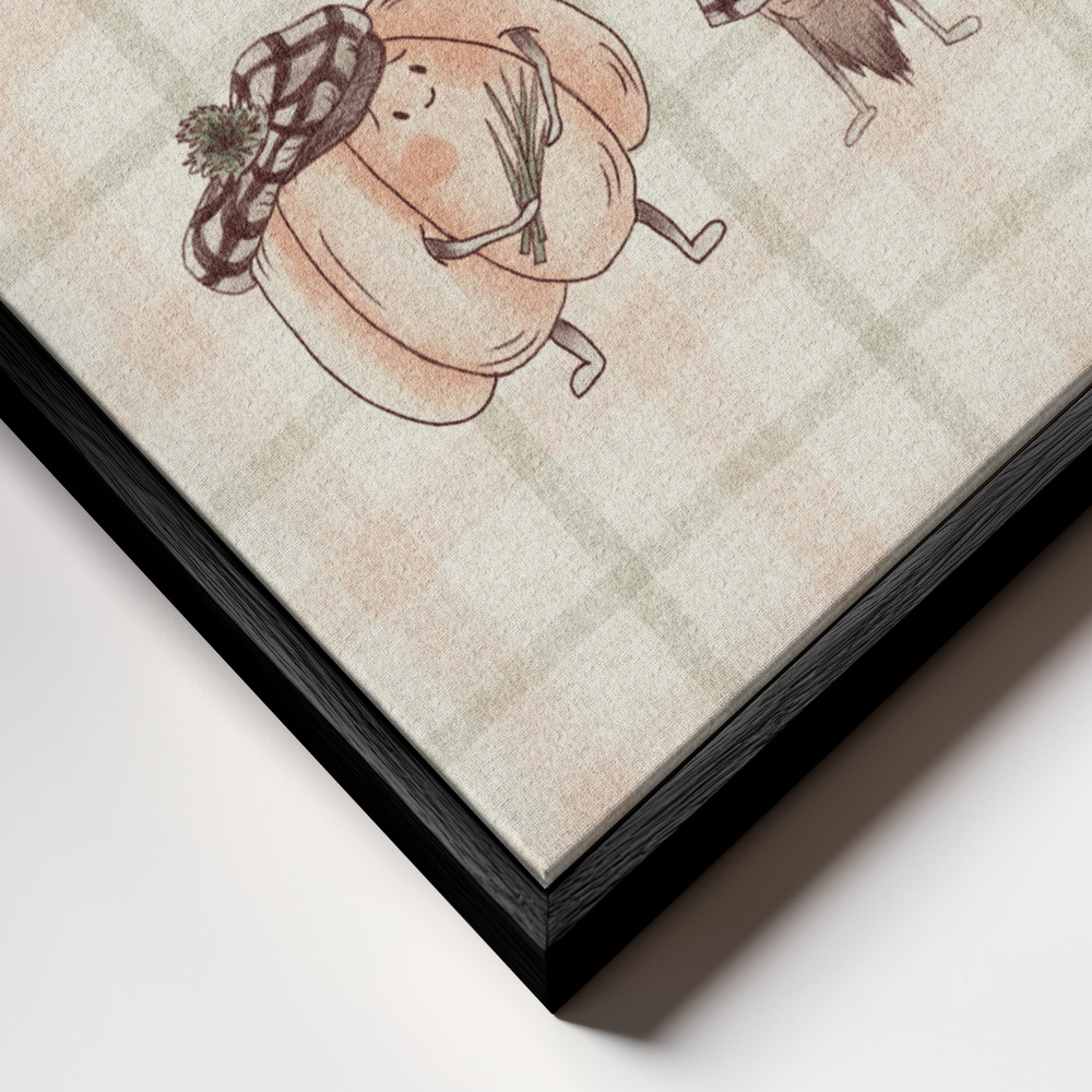 Canvas print - Harvest Companions frame close up - black frame