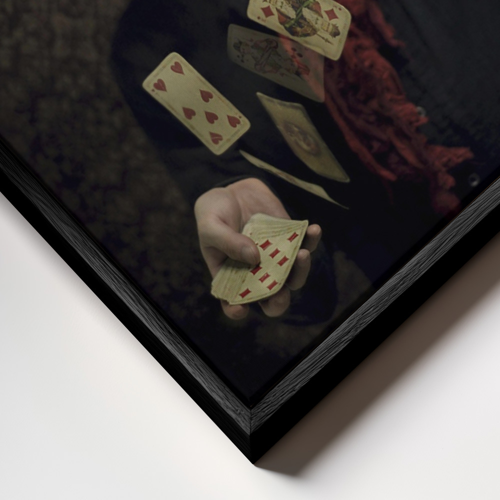 Canvas schilderi - Try your fortune frame close-up - zwart frame