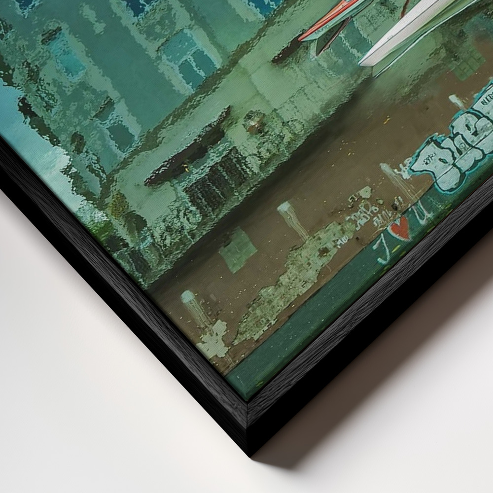 Canvas print - My hamburg frame close up - black frame