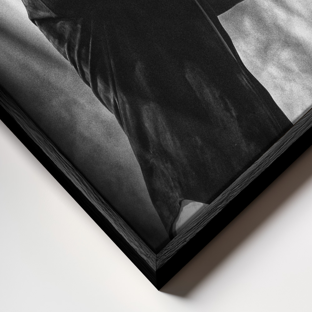Canvas schilderi - Shout in the light frame close-up - zwart frame