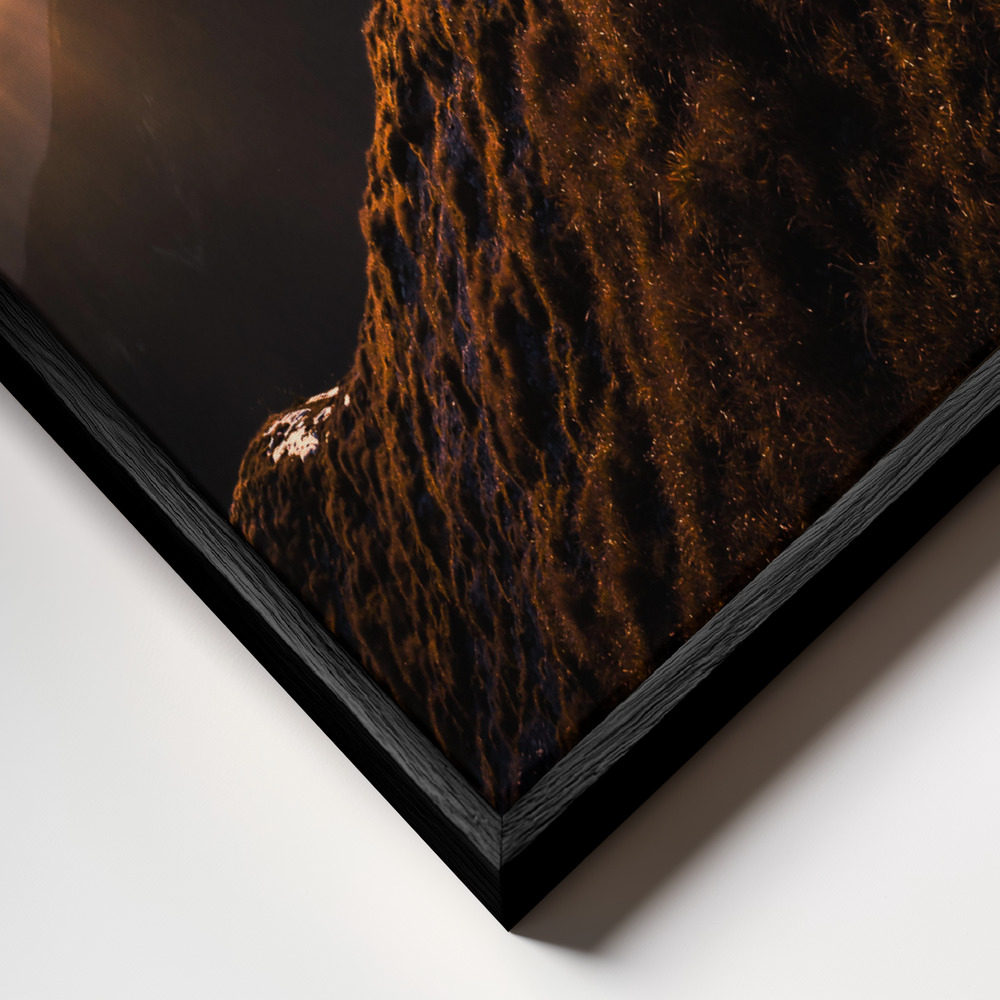 Canvas schilderi - Live the adventure frame close-up - zwart frame