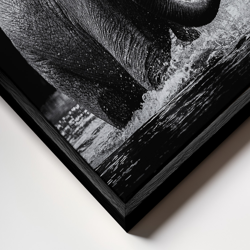 Toile - Power 1 cadre en gros plan - cadre noir