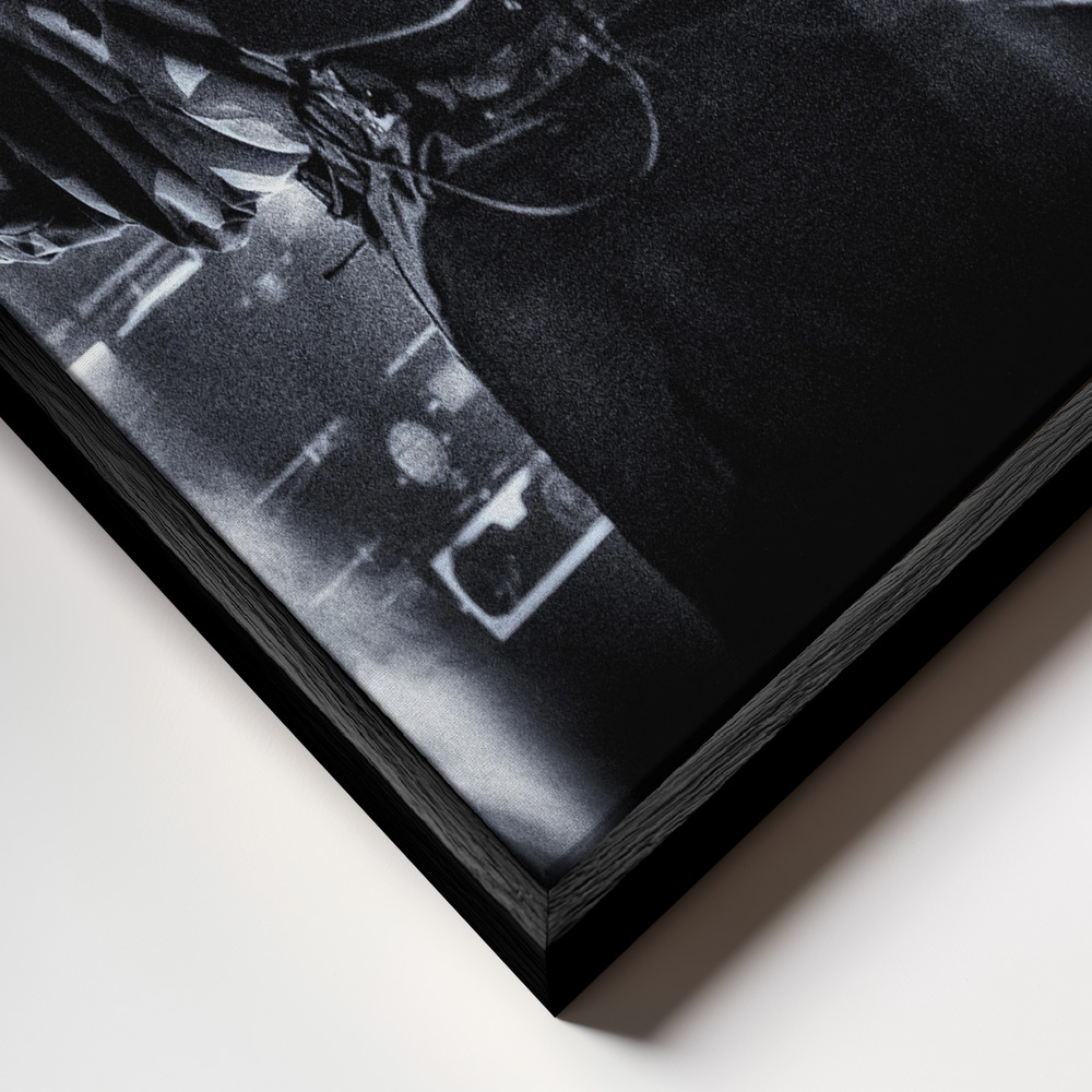 Canvas schilderi - Metal frame close-up - zwart frame