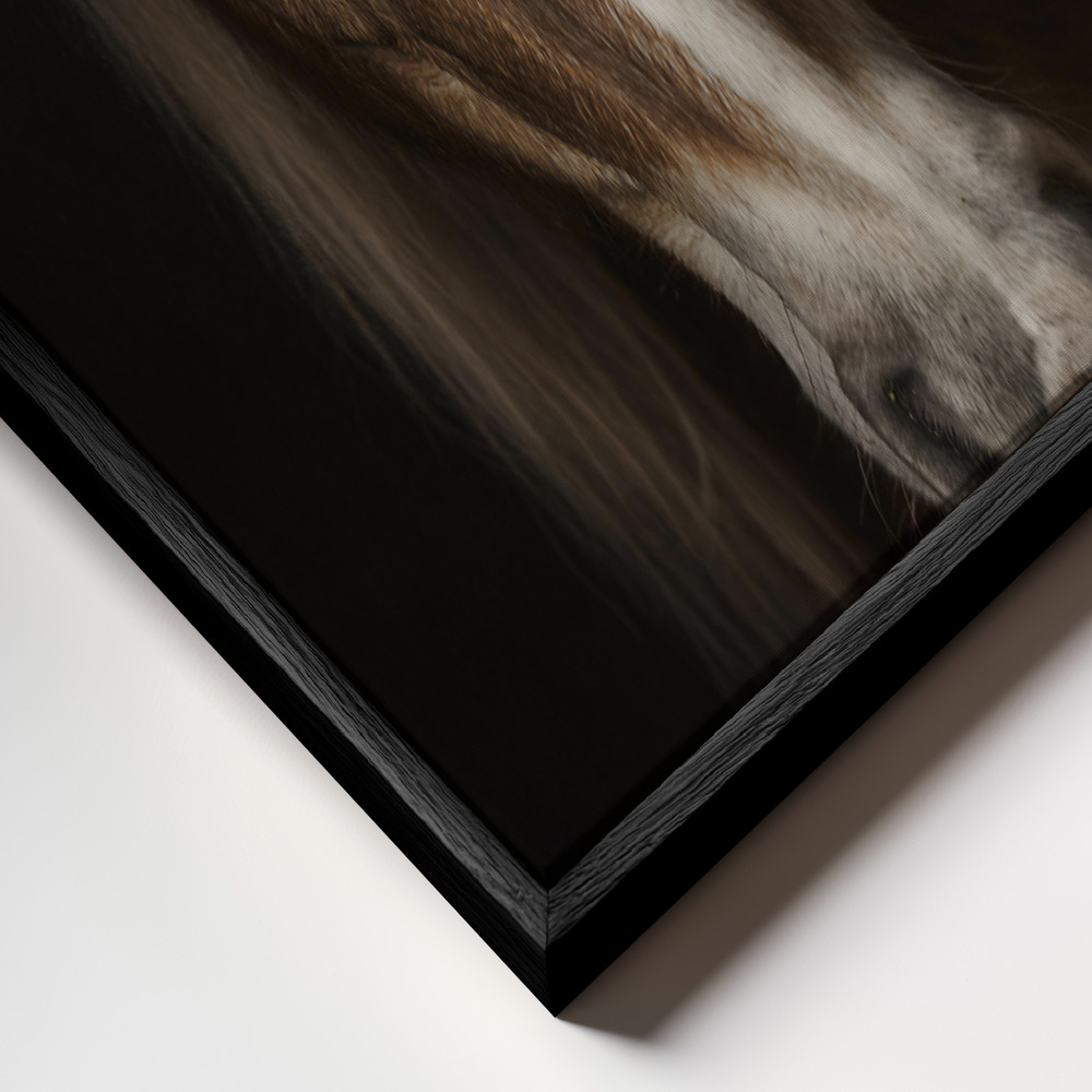 Leinwandbild - Sapience rahmen Nahaufnahme - schwarzer Rahmen