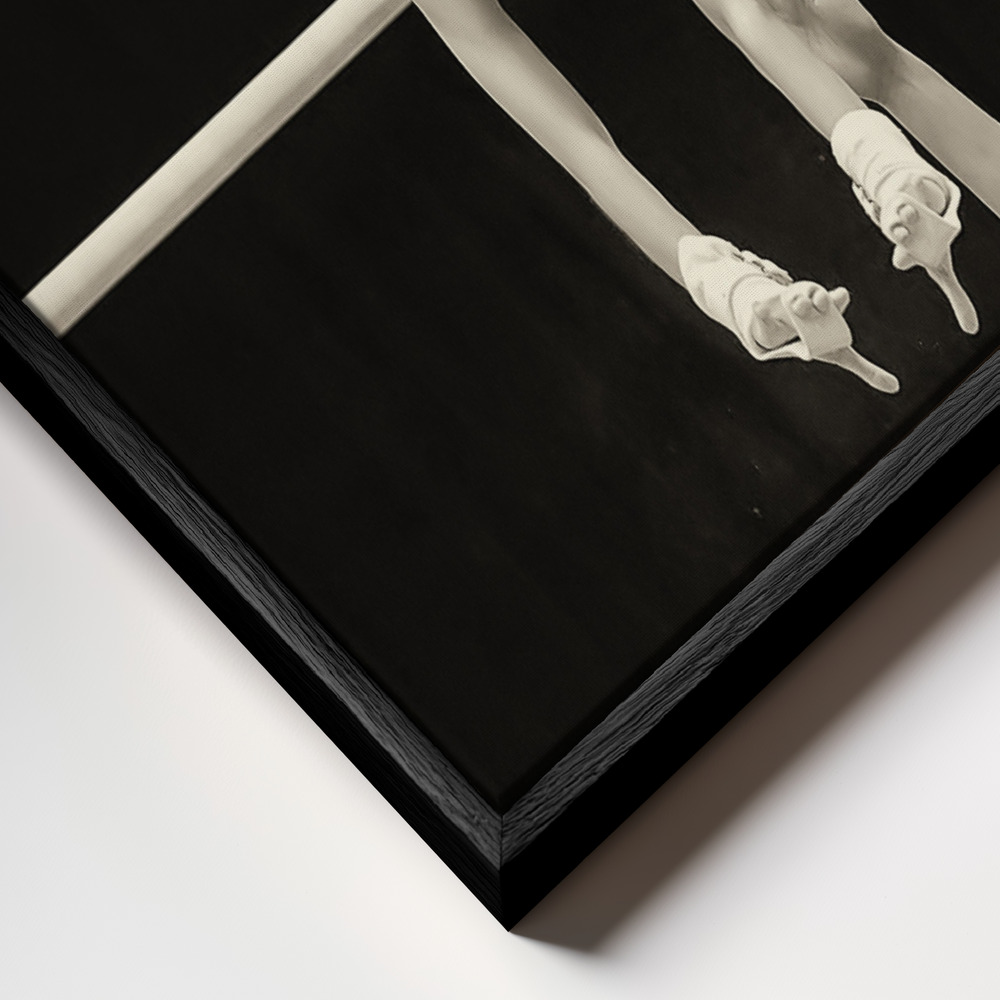 Canvas schilderi - Coaching frame close-up - zwart frame