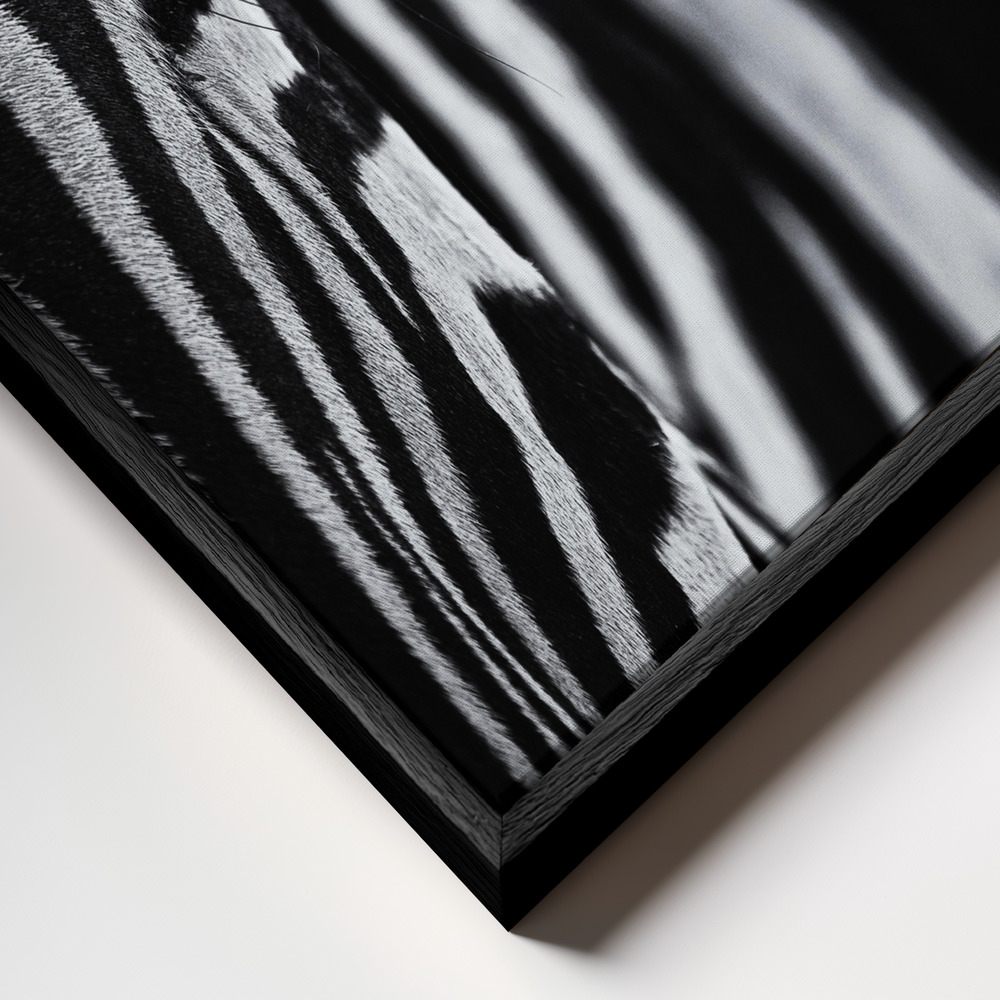 Canvas schilderi - The look of nature frame close-up - zwart frame