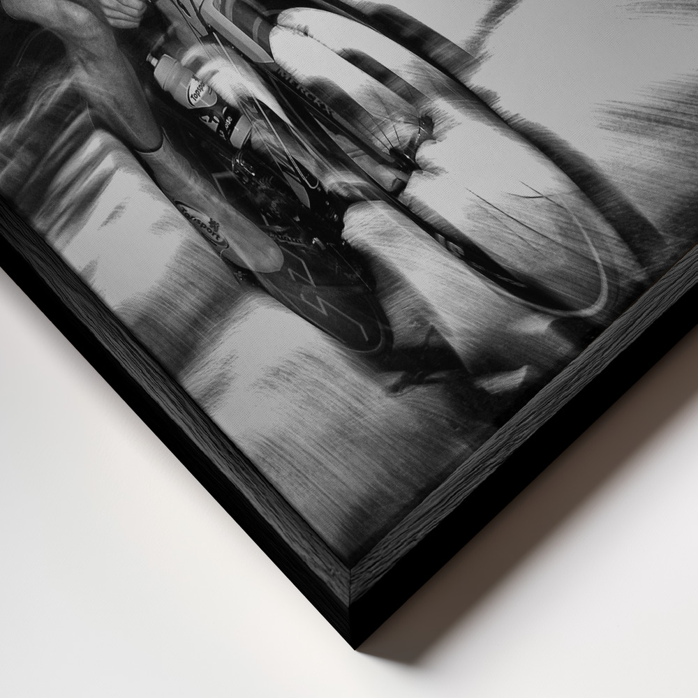 Canvas print - Fireworks frame close up - black frame