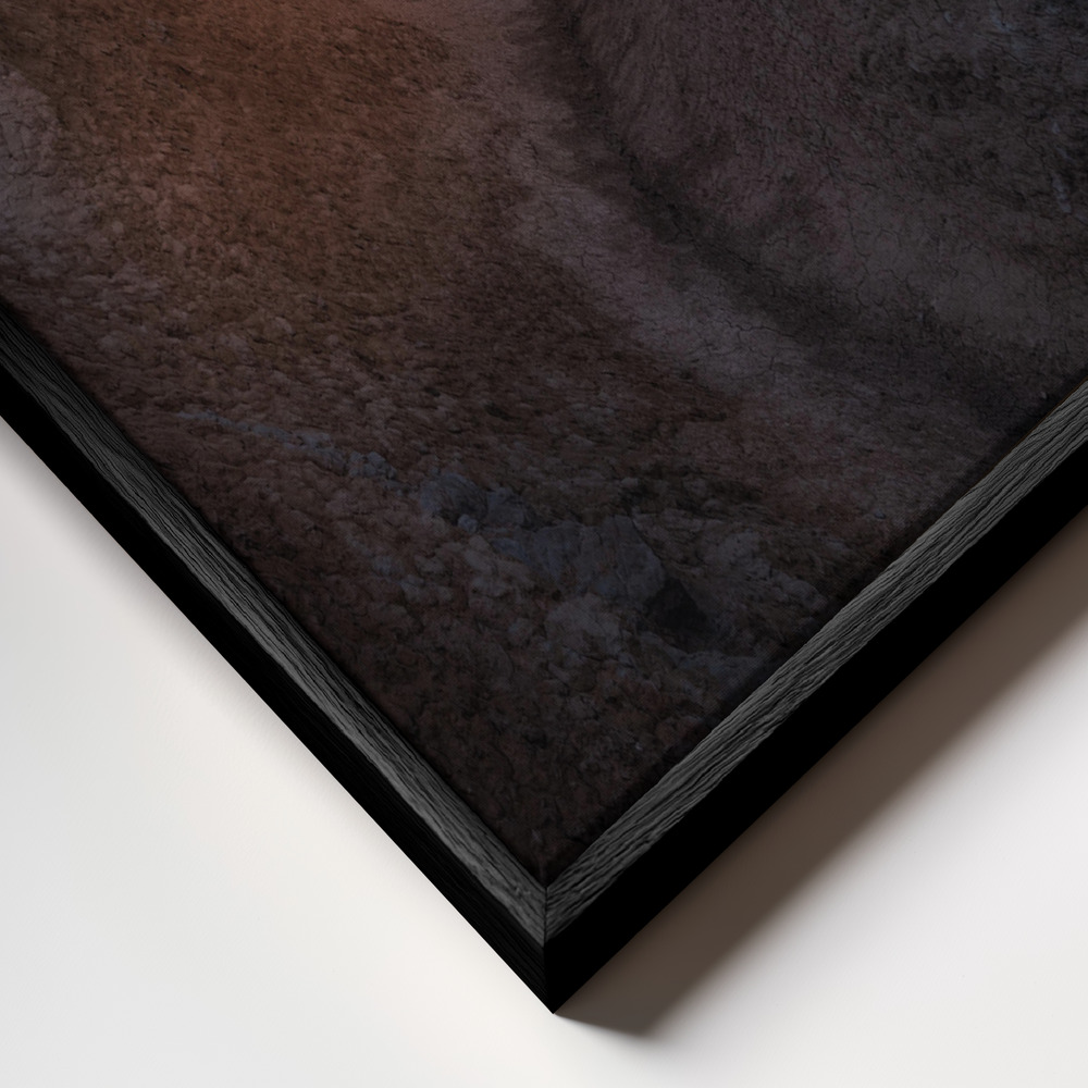 Canvas taulu - The way kehys lähikuvassa - musta kehys