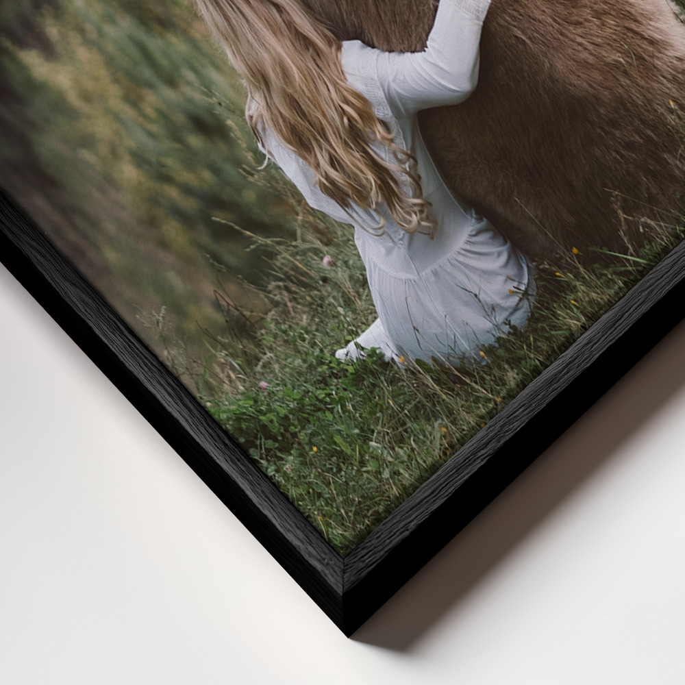 Canvas schilderi - Untitled frame close-up - zwart frame
