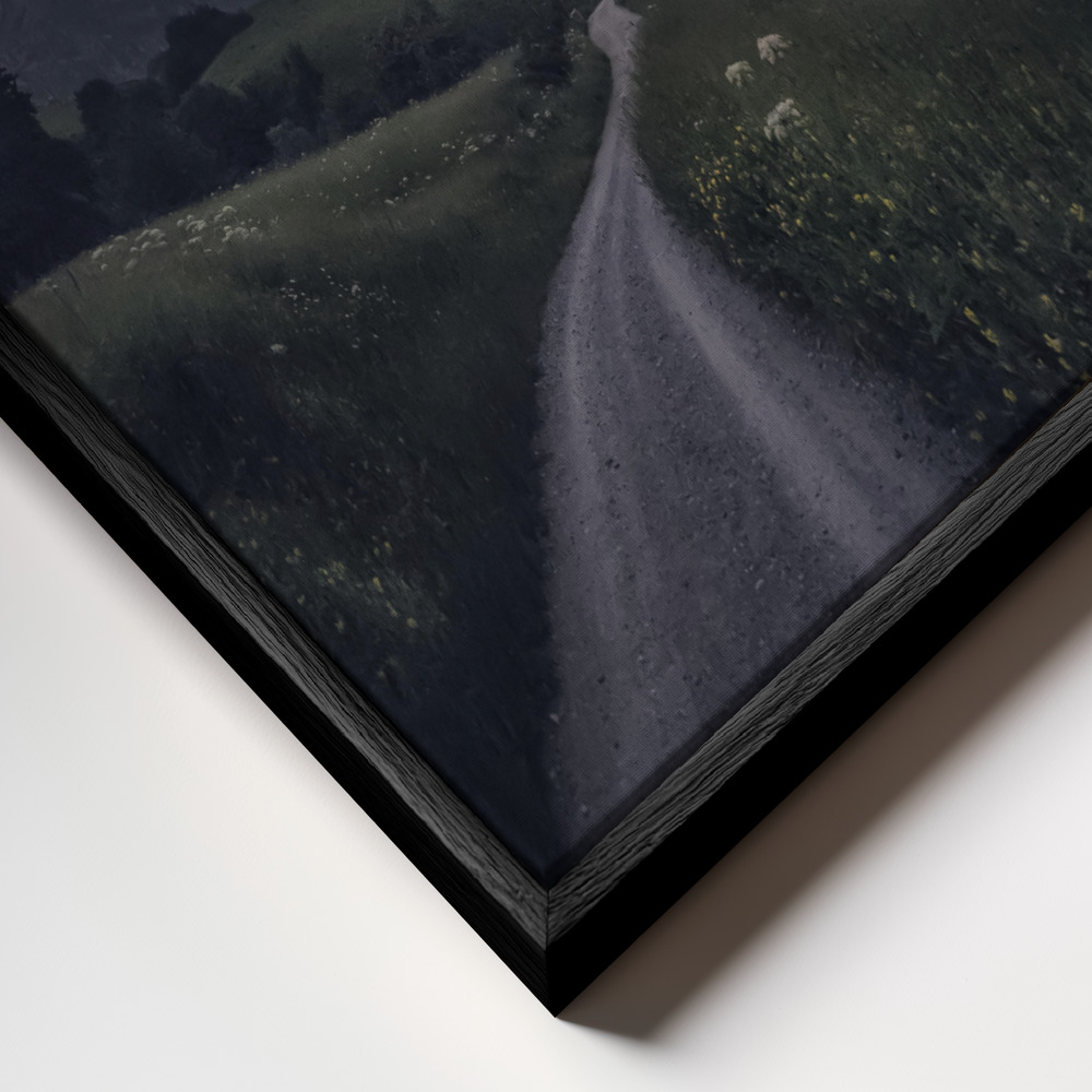 Canvas schilderi - Path to the Stars frame close-up - zwart frame