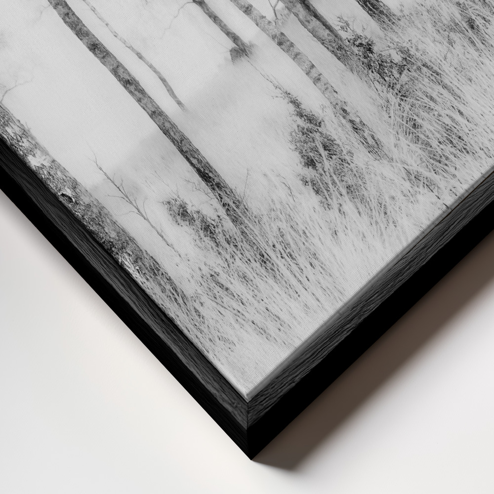 Canvas schilderi - Black and white frame close-up - zwart frame