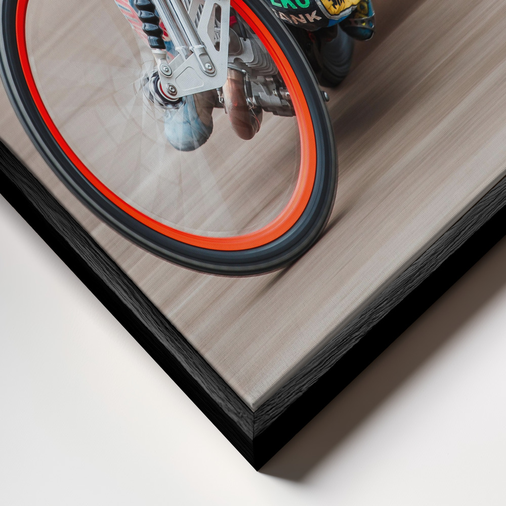 Toile - Speedway cadre en gros plan - cadre noir