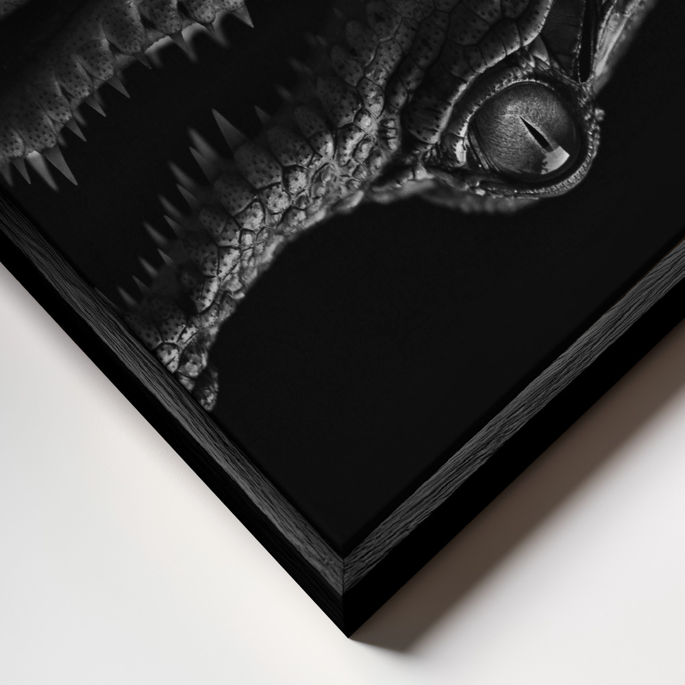 Canvas taulu - Dark Mirror kehys lähikuvassa - musta kehys