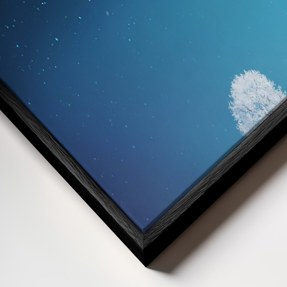 Canvas taulu - Apple kehys lähikuvassa - musta kehys
