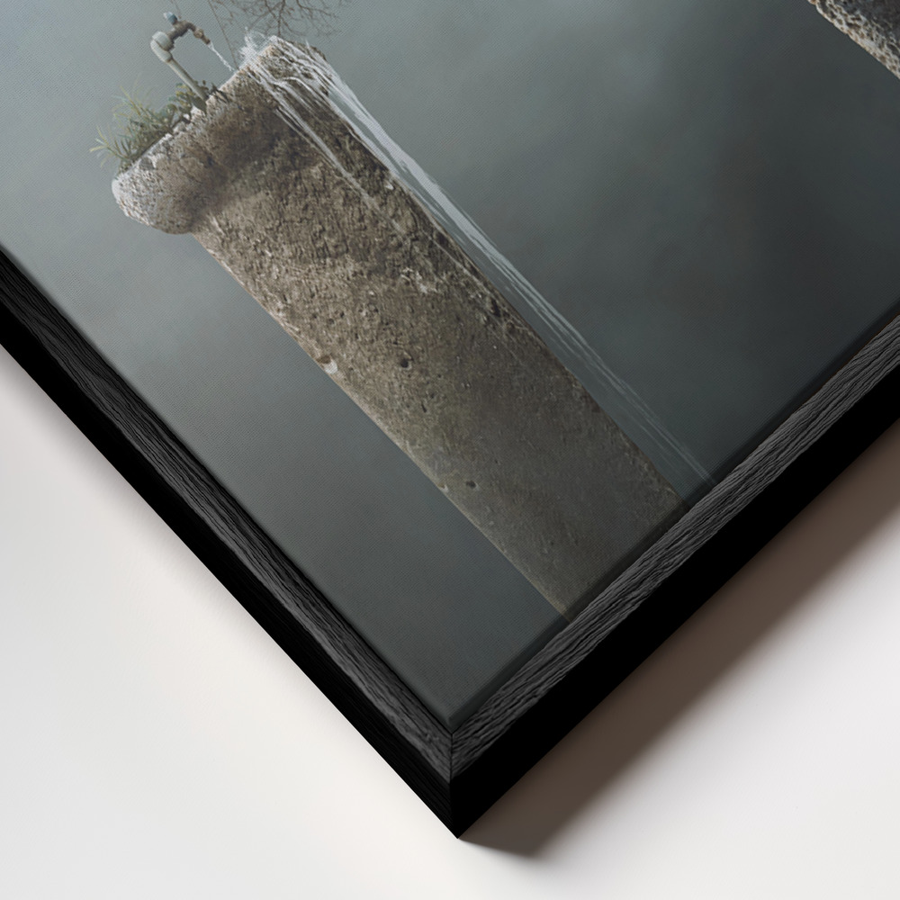 Canvas schilderi - Drink Water frame close-up - zwart frame