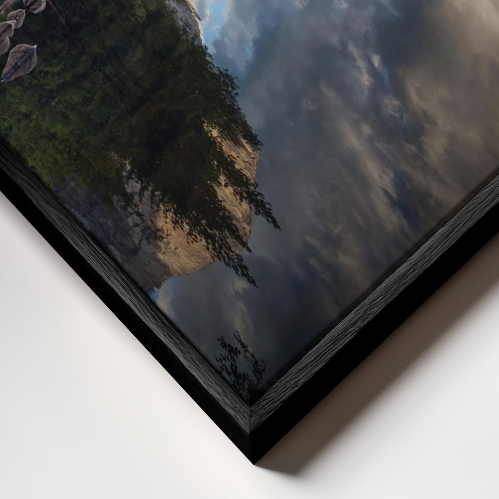 Leinwandbild - Time rahmen Nahaufnahme - schwarzer Rahmen