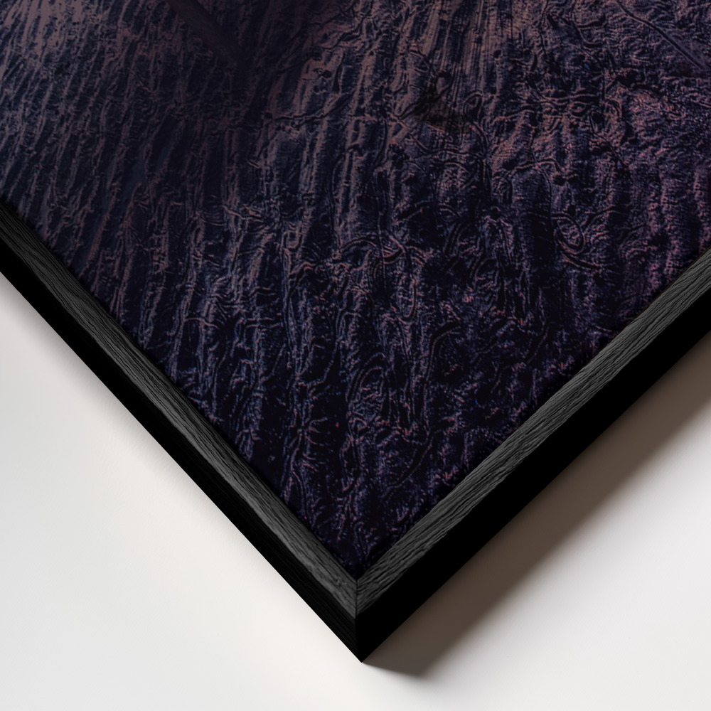 Canvas schilderi - A drop of water frame close-up - zwart frame