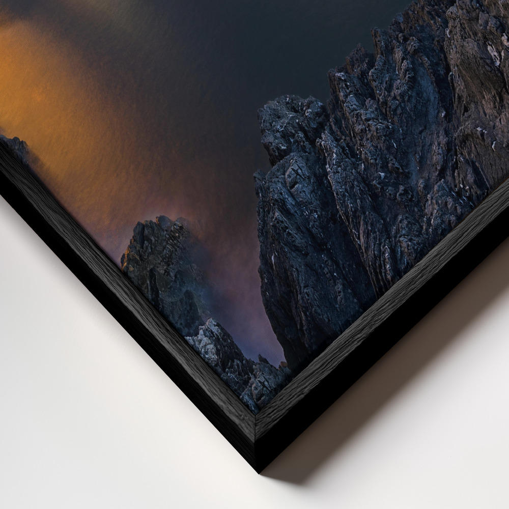Canvas taulu - Manarola Lifestyle kehys lähikuvassa - musta kehys