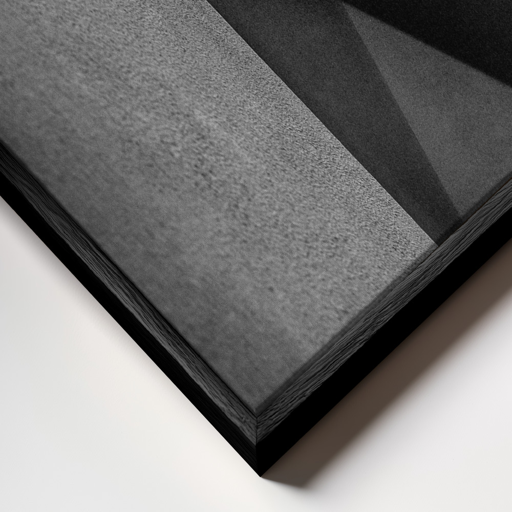 Toile - Grey shadows cadre en gros plan - cadre noir