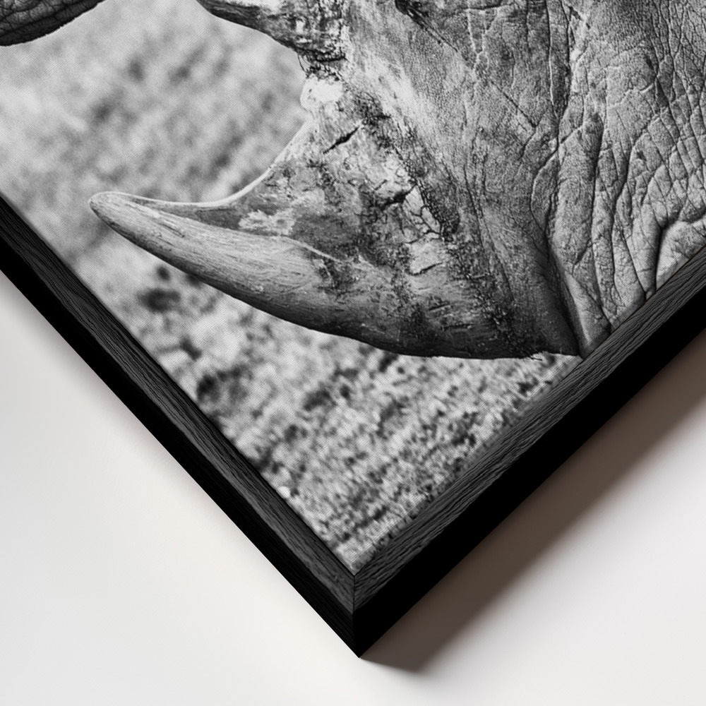 Toile - Face to face cadre en gros plan - cadre noir