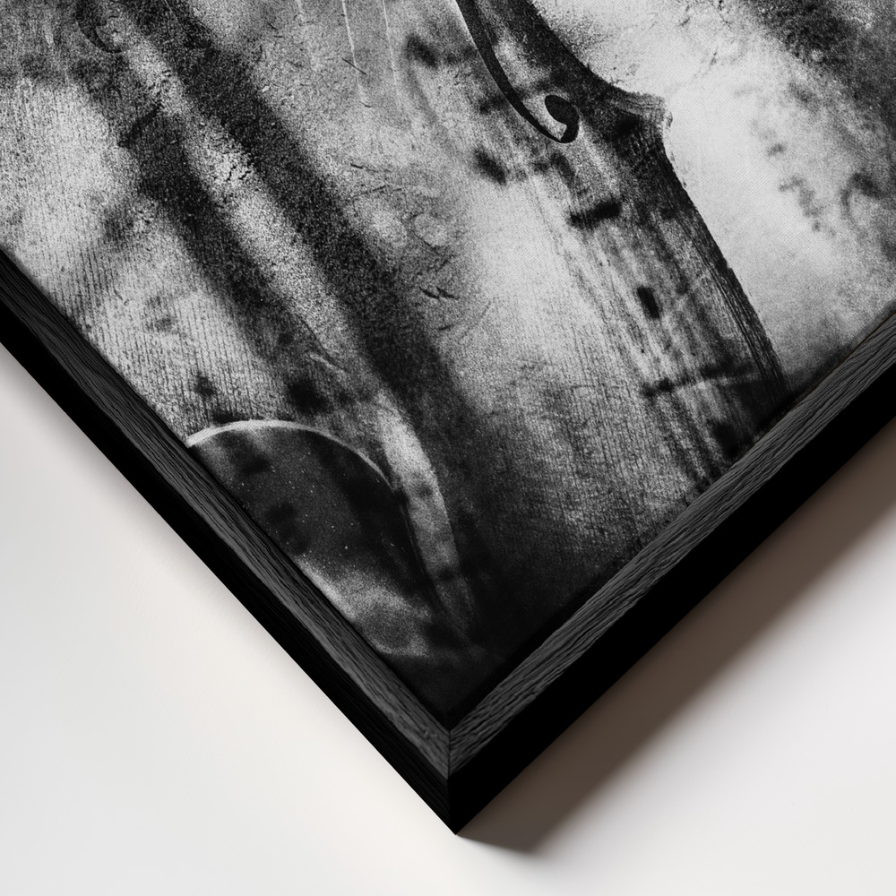Canvas schilderi - Music in the air... frame close-up - zwart frame