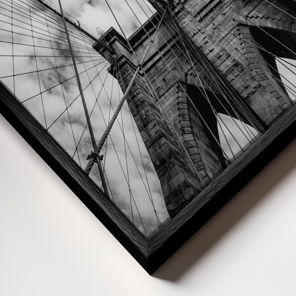 Canvas print - The bridge frame close up - black frame