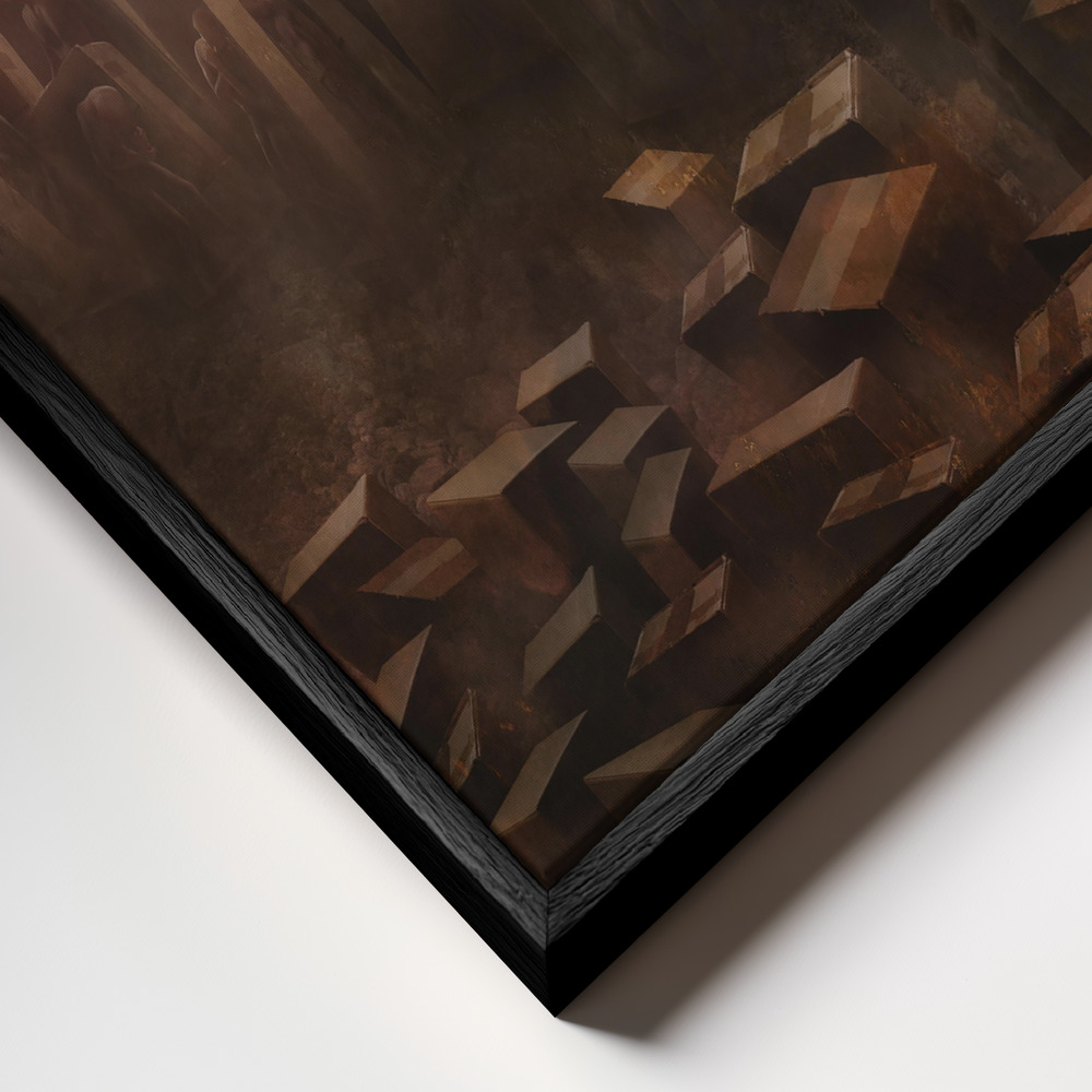 Canvas schilderi - The Great Covfefe frame close-up - zwart frame