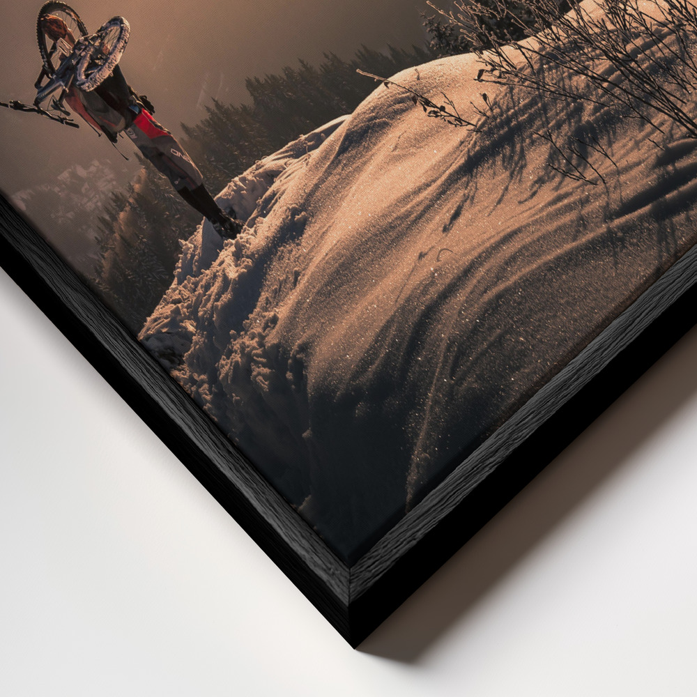 Canvas schilderi - Greeting to the Sun frame close-up - zwart frame