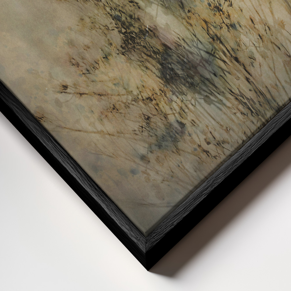 Canvas taulu - Seed boxes kehys lähikuvassa - musta kehys