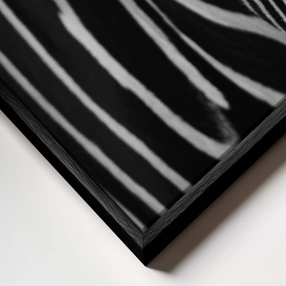 Toile - Stripes cadre en gros plan - cadre noir