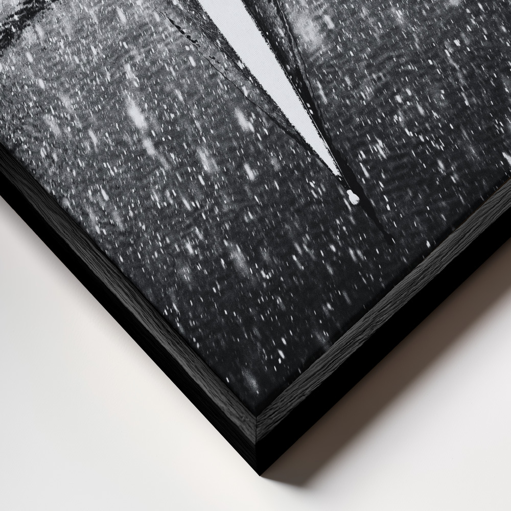 Toile - Winter picture cadre en gros plan - cadre noir