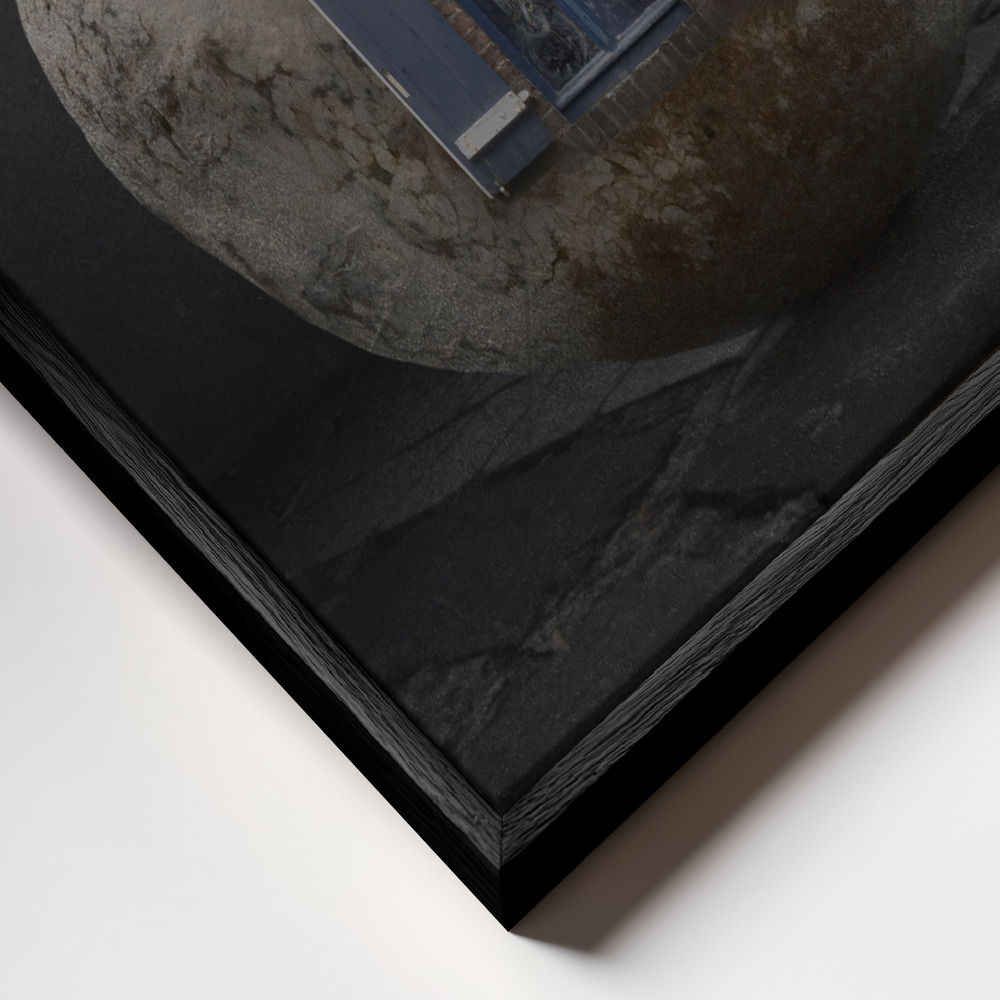Toile - Stone house cadre en gros plan - cadre noir
