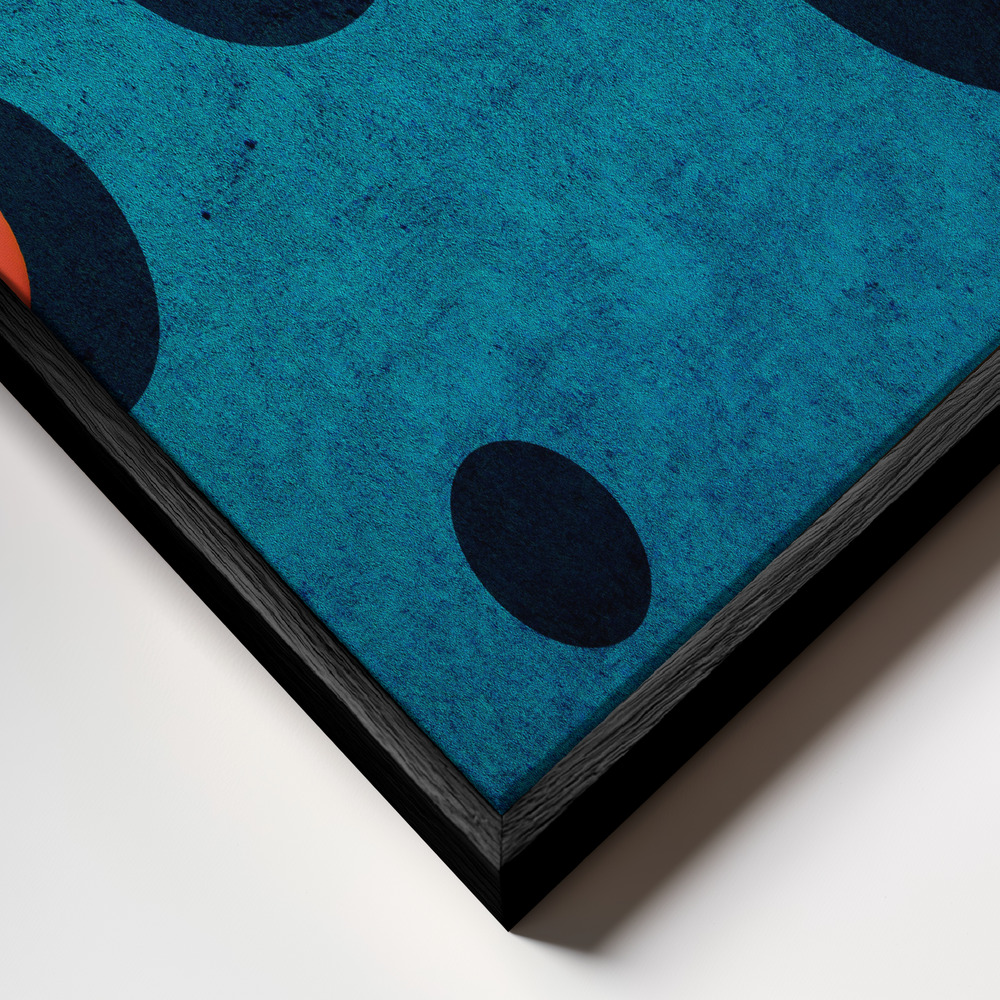 Toile - Three balloons cadre en gros plan - cadre noir