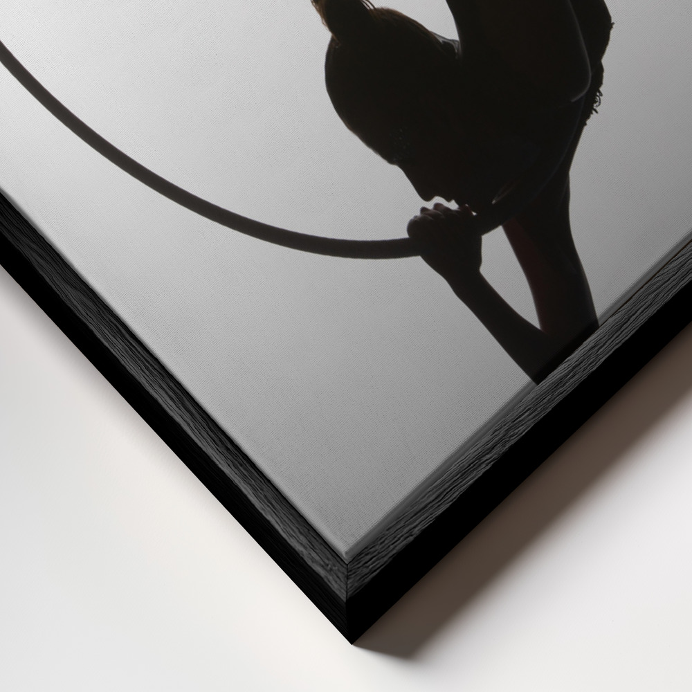 Canvas print - The Aerialist frame close up - black frame