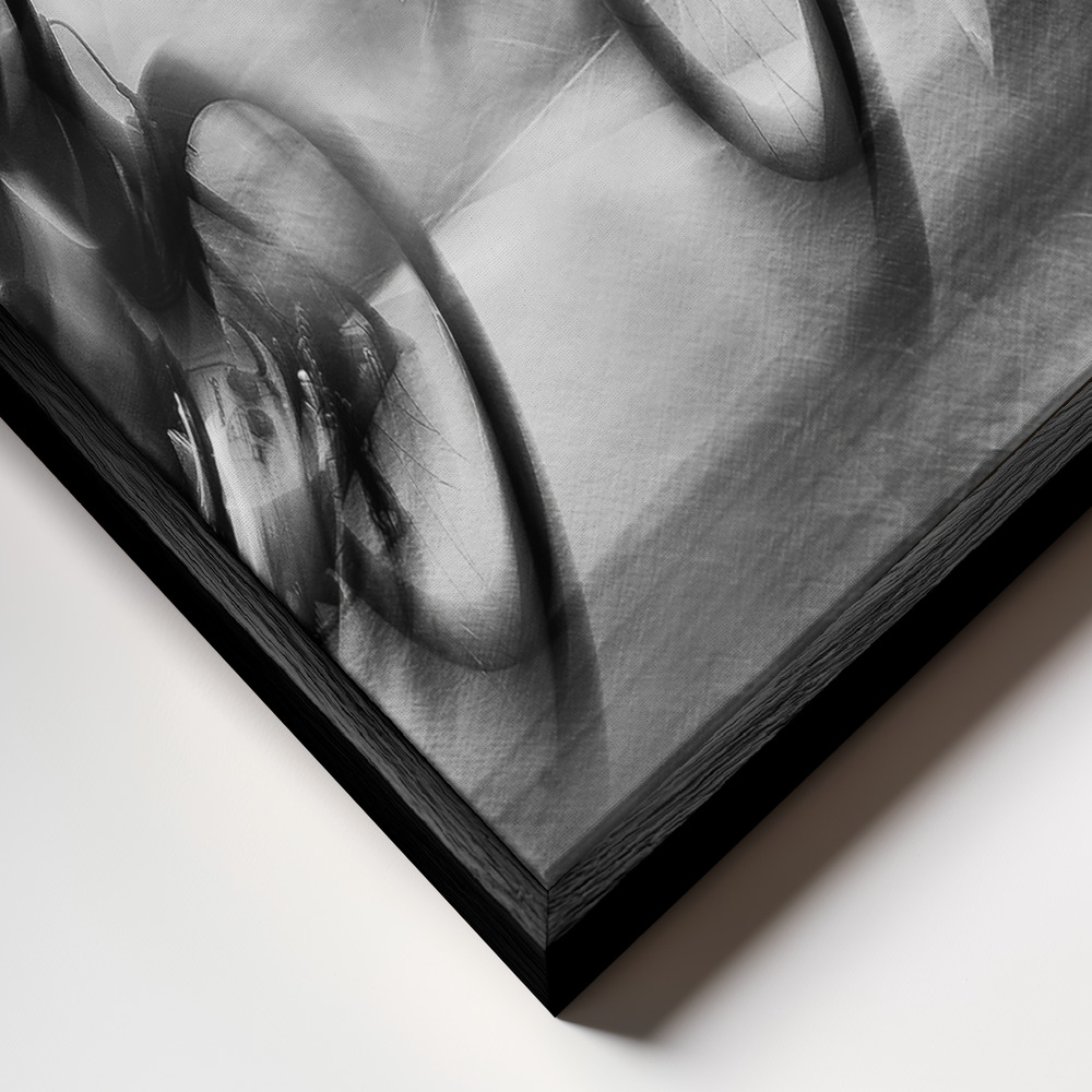 Toile - Pursuit cadre en gros plan - cadre noir