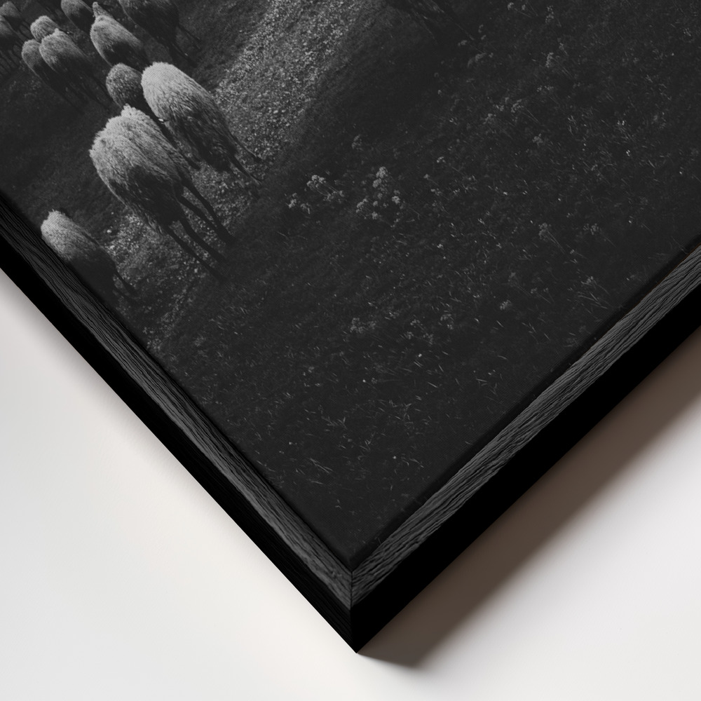 Obraz na płótnie - Storm's Advance zbliżenie ramki - czarna ramka