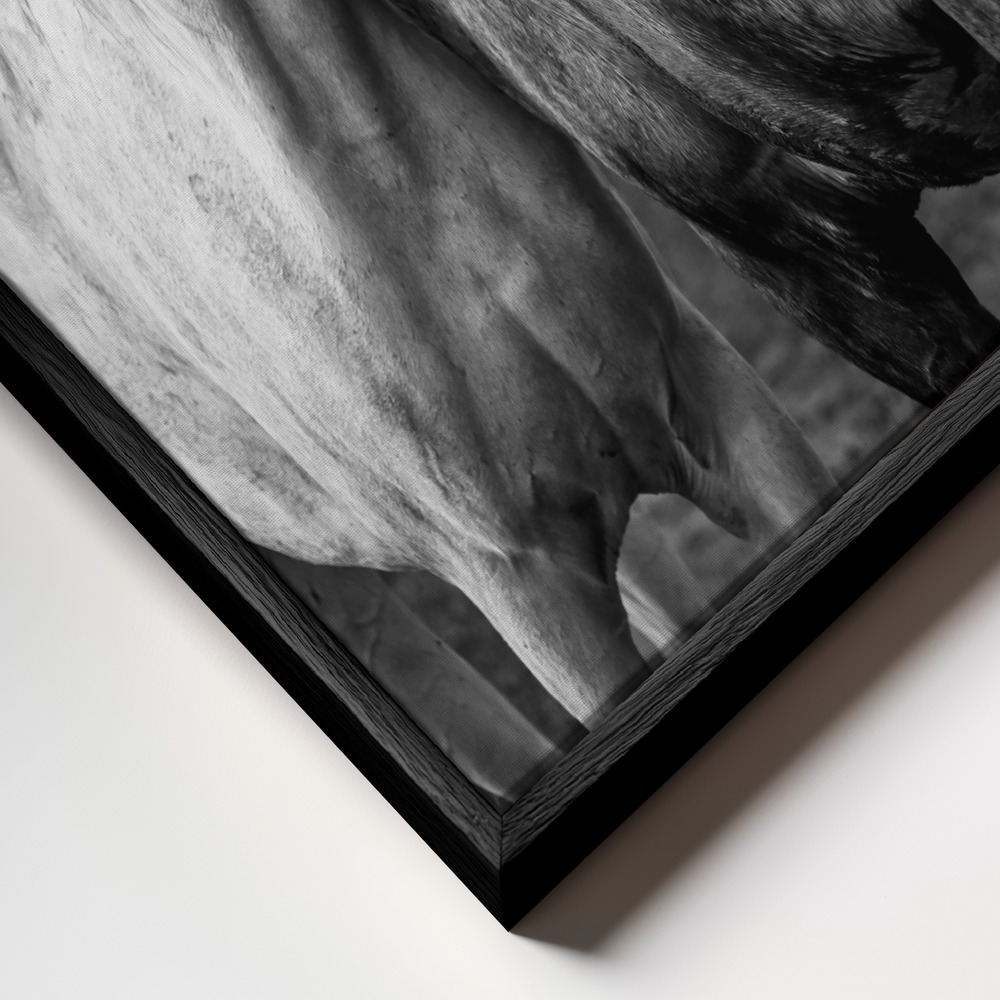Canvas schilderi - Warm rain frame close-up - zwart frame