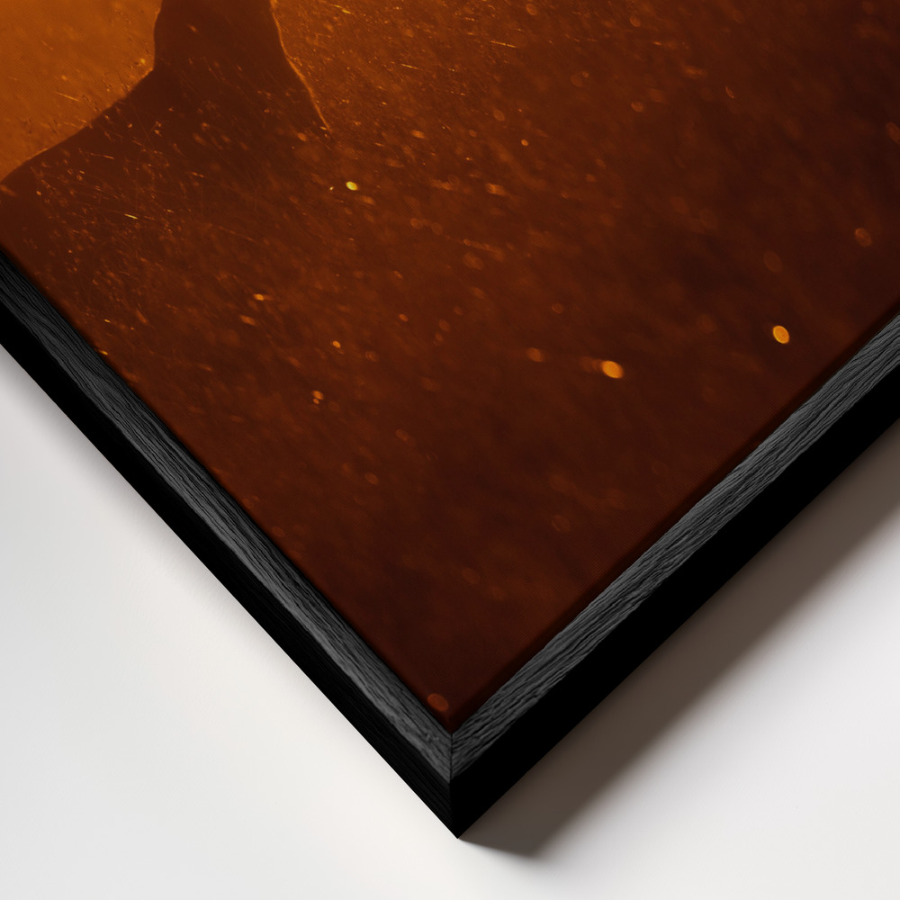 Canvas schilderi - Puff frame close-up - zwart frame