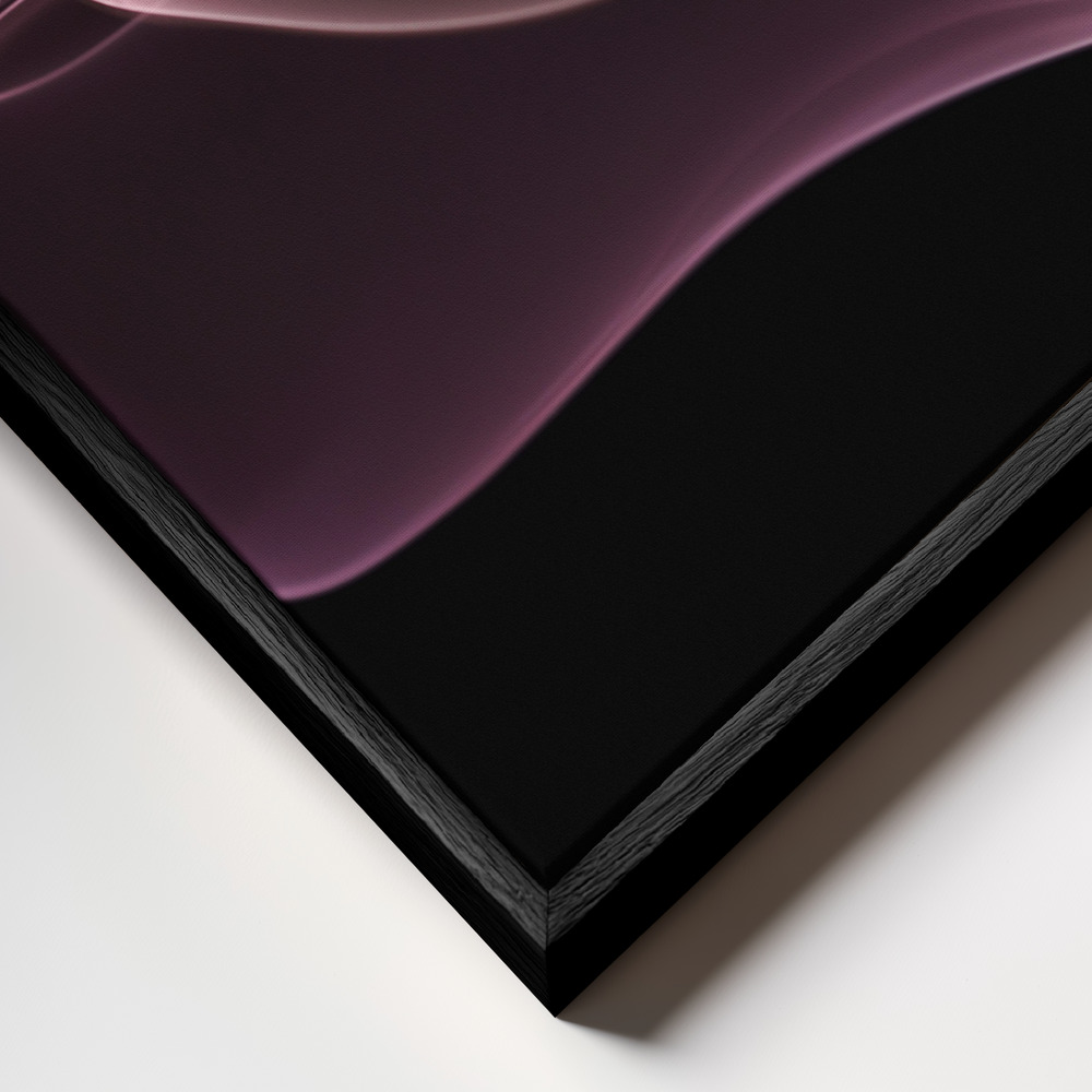 Canvas taulu - Floating purple in pink kehys lähikuvassa - musta kehys