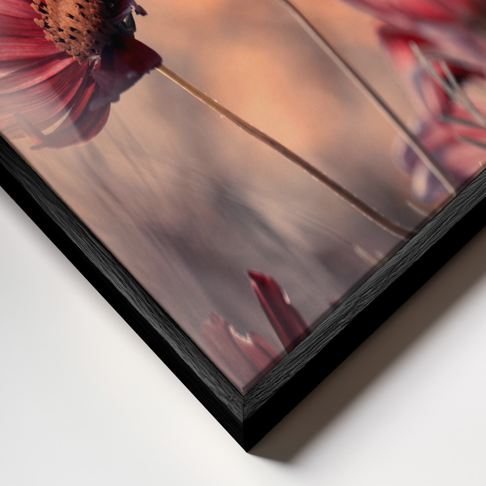 Lienzo - The three sisters primer plano del marco - marco negro