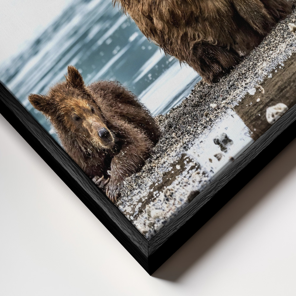 Canvas print - Opposites frame close up - black frame