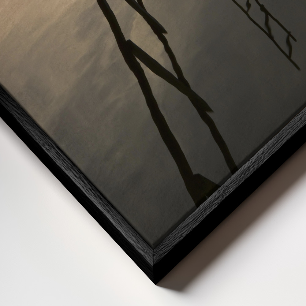 Toile - Ascending Reflections cadre en gros plan - cadre noir