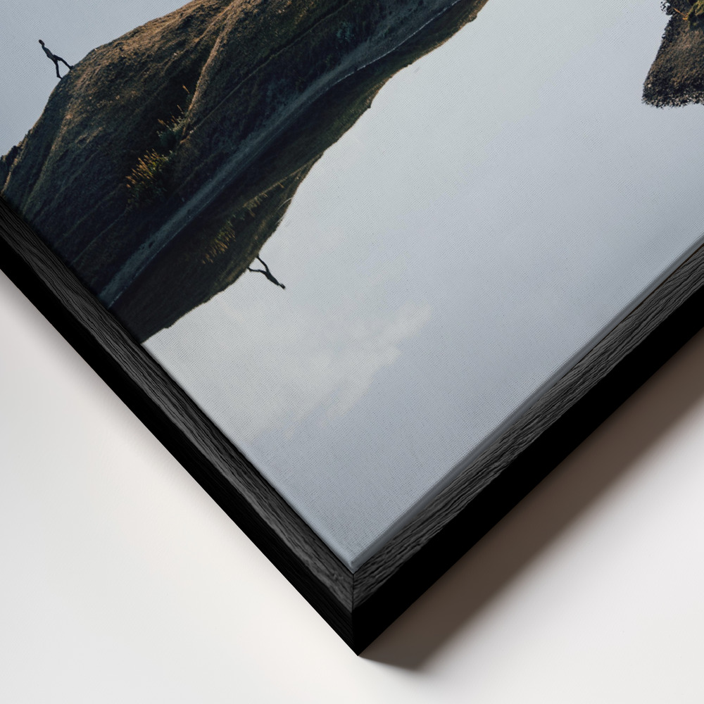 Canvas schilderi - Koruldi frame close-up - zwart frame