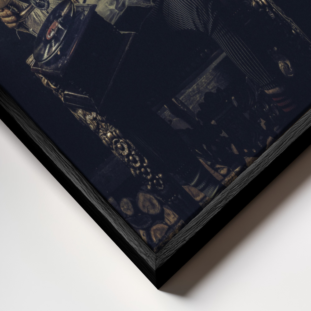 Canvas print - Full Of Broken Thoughts .... frame close up - black frame